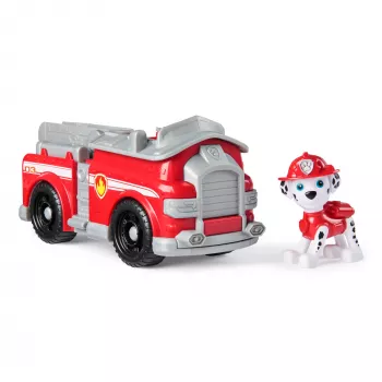 PAW Patrol, Marshalls Feuerwehrauto, Spielfahrzeug mit sammelbarer Actionfigur, nachhaltig hergestelltes Kinderspielzeug für Jungen und Mädchen ab 3 Jahren