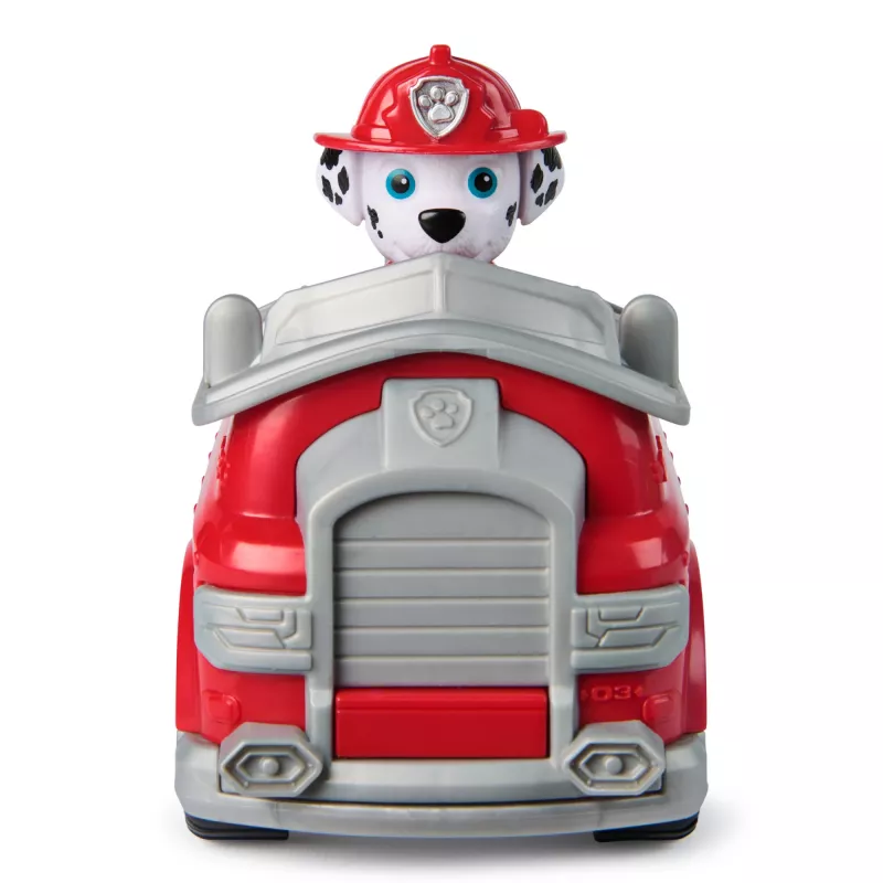 PAW Patrol, Marshalls Feuerwehrauto, Spielfahrzeug mit sammelbarer Actionfigur, nachhaltig hergestelltes Kinderspielzeug für Jungen und Mädchen ab 3 Jahren