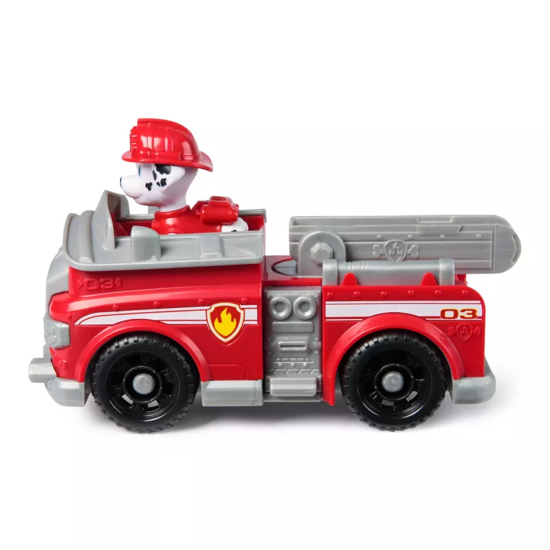 PAW Patrol, Marshalls Feuerwehrauto, Spielfahrzeug mit sammelbarer Actionfigur, nachhaltig hergestelltes Kinderspielzeug für Jungen und Mädchen ab 3 Jahren