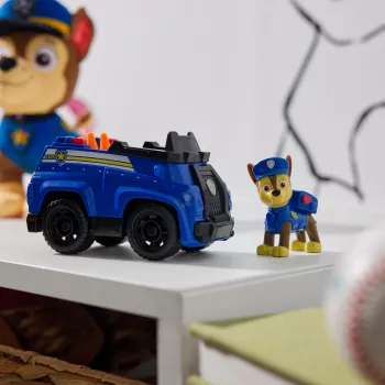PAW Patrol, Chases Einsatzwagen, Spielzeugauto mit Sammelfigur, nachhaltiges Kinderspielzeug für Jungen und Mädchen ab 3 Jahren