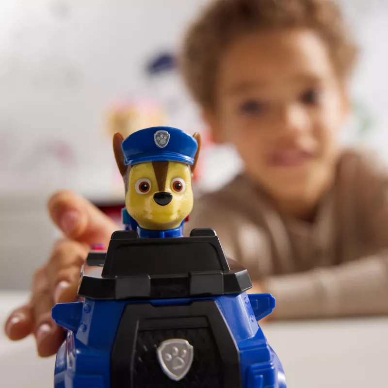 PAW Patrol, Chases Einsatzwagen, Spielzeugauto mit Sammelfigur, nachhaltiges Kinderspielzeug für Jungen und Mädchen ab 3 Jahren