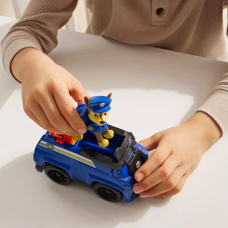PAW Patrol, Chases Einsatzwagen, Spielzeugauto mit Sammelfigur, nachhaltiges Kinderspielzeug für Jungen und Mädchen ab 3 Jahren