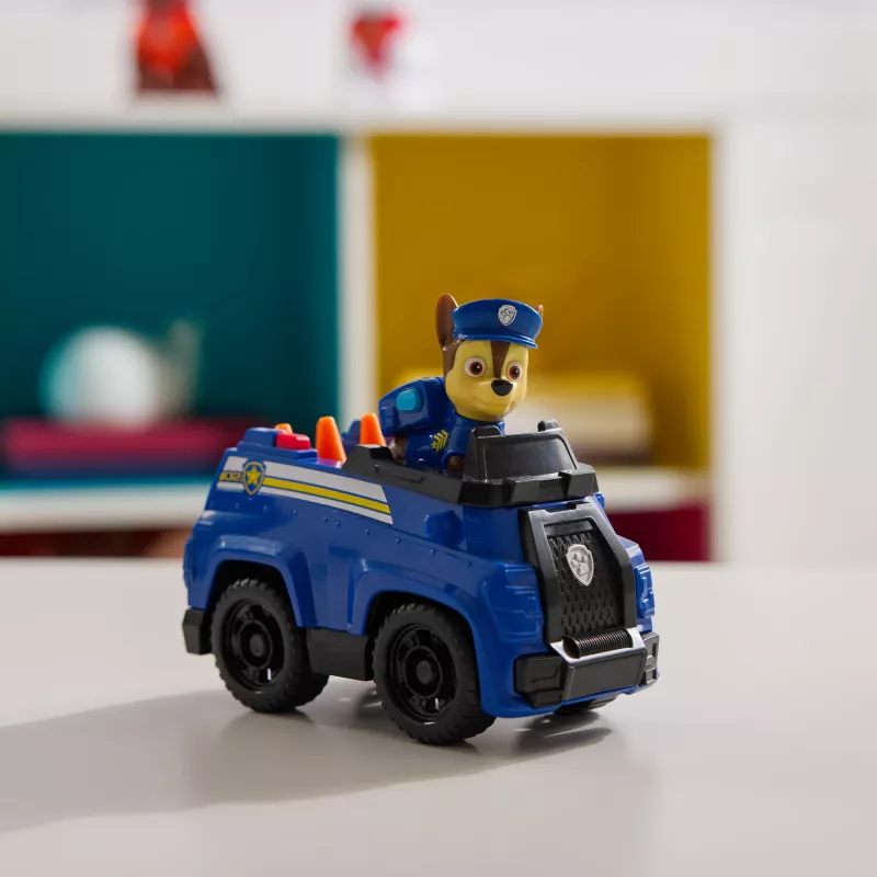 PAW Patrol, Chases Einsatzwagen, Spielzeugauto mit Sammelfigur, nachhaltiges Kinderspielzeug für Jungen und Mädchen ab 3 Jahren