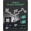 Monitorhalterung ICY BOX IB-MS525-T 30 Zoll Grau Silber Klemme Tischdurchführung