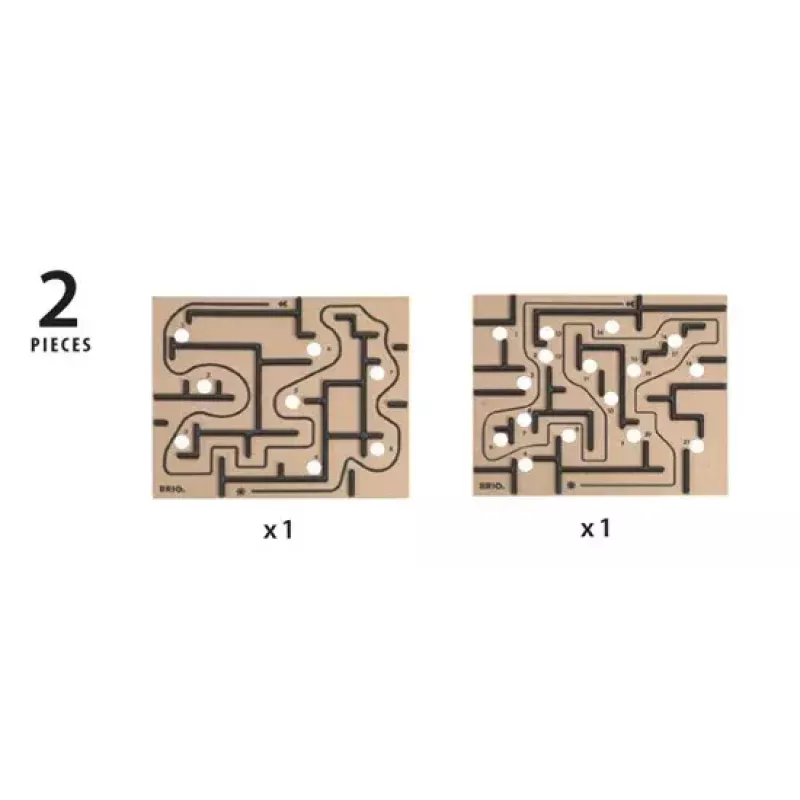 Holz-Labyrinth-Brettspiel Ravensburger BRIO Labyrinth Boards, schwarz, 273×228×9 mm, ab 6 Jahren