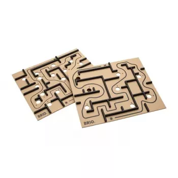 BRIO 34030 Labyrinth Ersatzplatten (2 Stück), Geschicklichkeitsspiel, braun/schwarz, ab 6 Jahren
