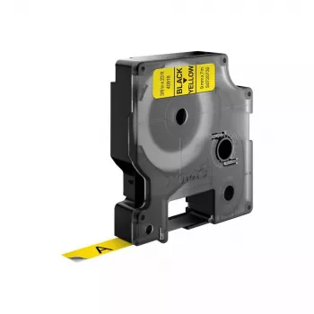 DYMO Original D1-Etiketten | Schwarzer Druck auf gelbem Band | 9 mm x 7 m | Selbstklebende Etiketten für LabelManager-Etikettendrucker | Hergestellt in Europa