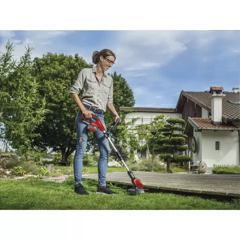 Akkurasenmäher und Rasentrimmer-Set EINHELL GE-CM 18/30 + GE-CT 18, rot/schwarz, Li-Ion 4,0 Ah