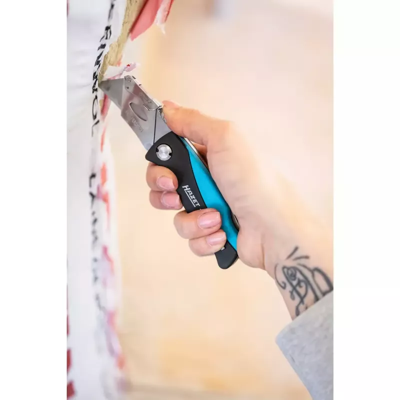 Klappmesser mit Verriegelung HAZET 2157-1 Schwarz Blau