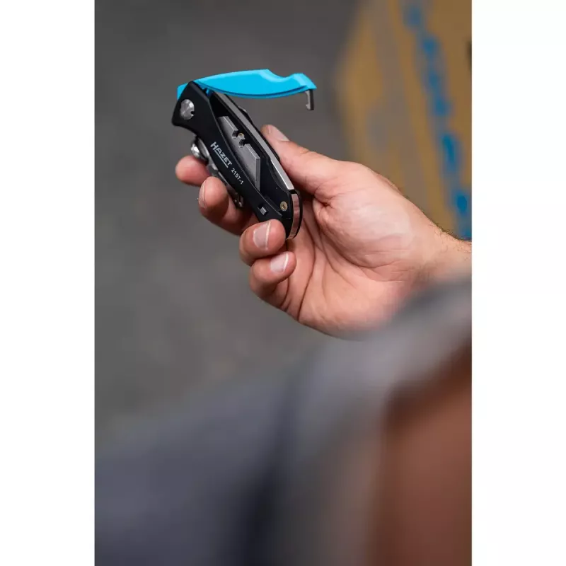 Klappmesser mit Verriegelung HAZET 2157-1 Schwarz Blau