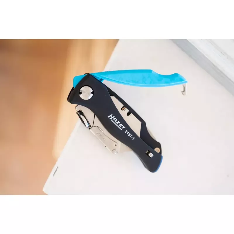 Klappmesser mit Verriegelung HAZET 2157-1 Schwarz Blau