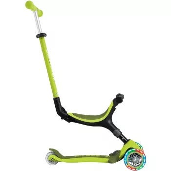 Tretroller GLOBBER Go-Up Active Lights — höhenverstellbar, LED-Lichter, limette