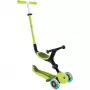 Tretroller GLOBBER Go-Up Active Lights — höhenverstellbar, LED-Lichter, limette