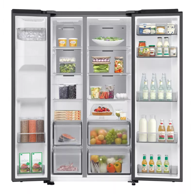 Samsung RS70F64KDF side-by-side Kühlschrank Freistehend 640 L Schwarz