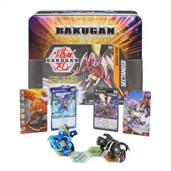 Bakugan Baku-Tin, Sectanoid, Premium Sammler-Aufbewahrungsdose mit Mystery, Trading Cards, Kinderspielzeug für Jungen ab 6 Jahren