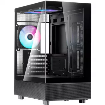 Computergehäuse Silverstone Technology Lucid 04 ATX schwarz