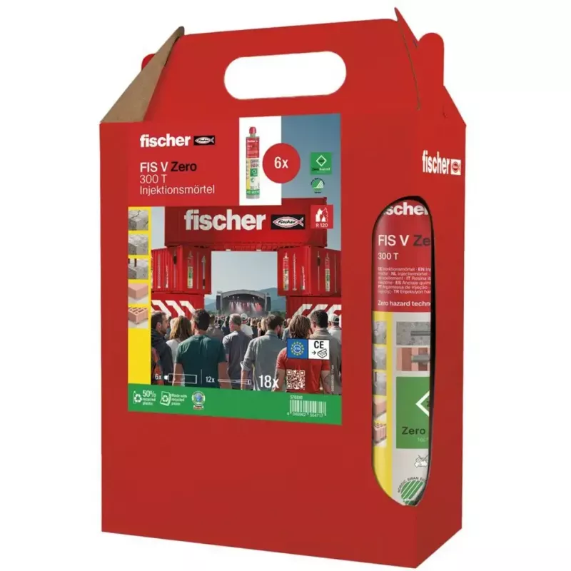 Injektionsmörtel FISCHER FIS V Zero 300 T, 6 × 300 ml Kartuschen (grün)