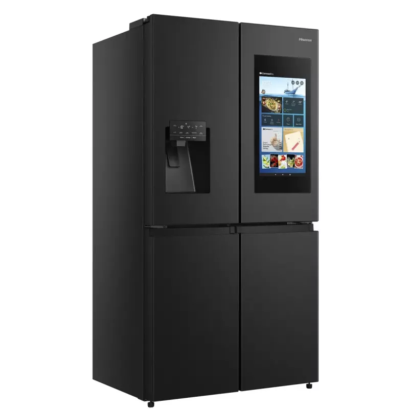 Hisense Side-by-Side-Kühlschrank RQ760N4IFE – Freistehender Multi-Door, 577 L Gesamtkapazität, Schwarz