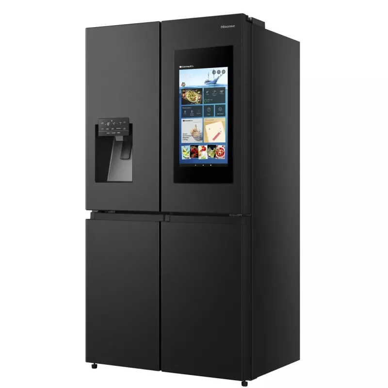 Hisense Side-by-Side-Kühlschrank RQ760N4IFE – Freistehender Multi-Door, 577 L Gesamtkapazität, Schwarz