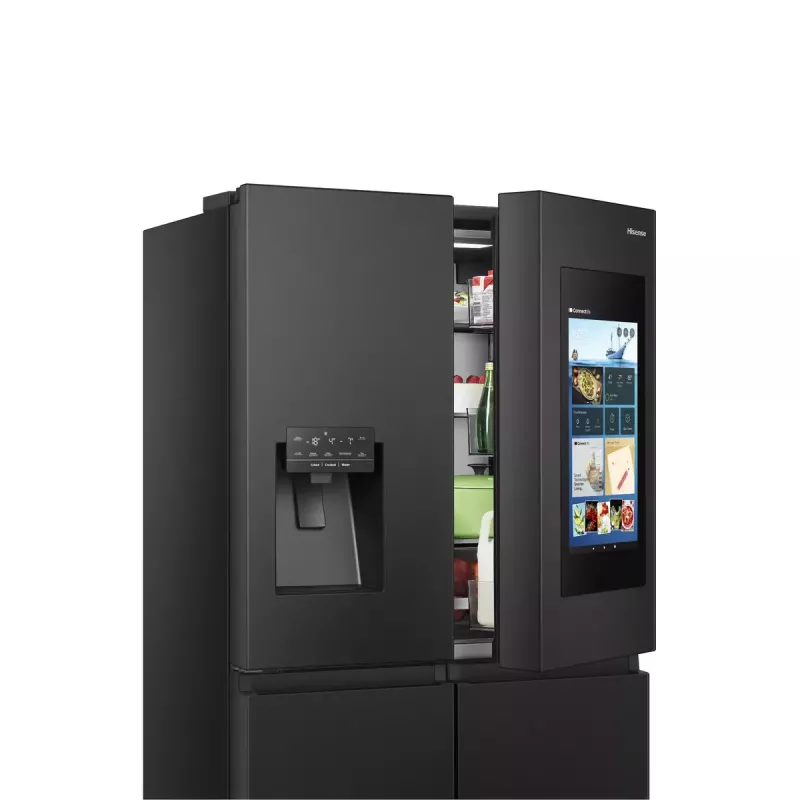 Hisense Side-by-Side-Kühlschrank RQ760N4IFE – Freistehender Multi-Door, 577 L Gesamtkapazität, Schwarz