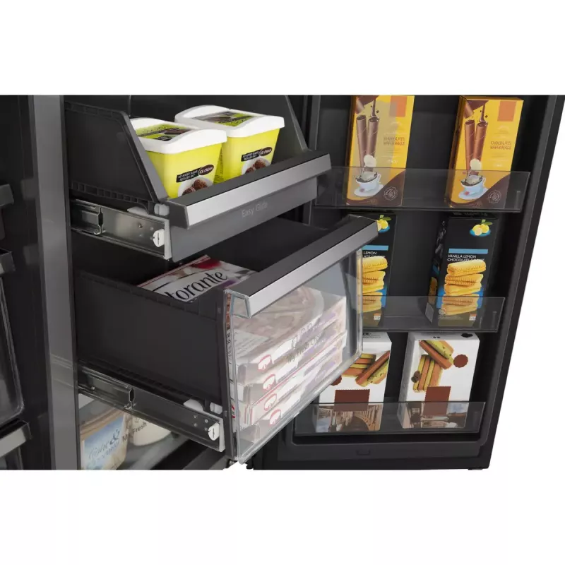 Hisense Side-by-Side-Kühlschrank RQ760N4IFE – Freistehender Multi-Door, 577 L Gesamtkapazität, Schwarz