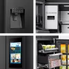 Hisense Side-by-Side-Kühlschrank RQ760N4IFE – Freistehender Multi-Door, 577 L Gesamtkapazität, Schwarz