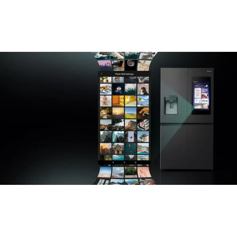 Hisense Side-by-Side-Kühlschrank RQ760N4IFE – Freistehender Multi-Door, 577 L Gesamtkapazität, Schwarz