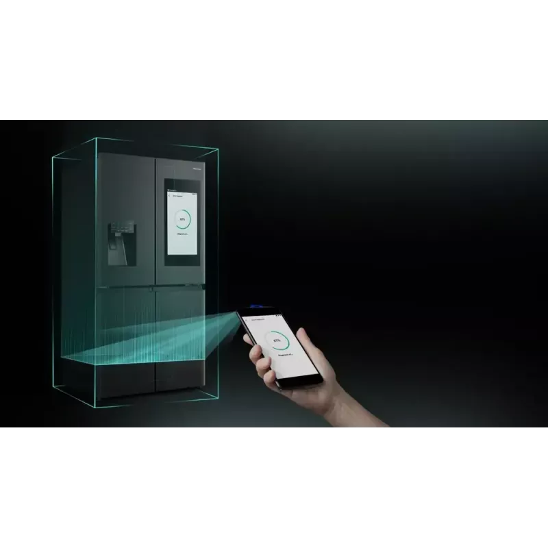 Hisense Side-by-Side-Kühlschrank RQ760N4IFE – Freistehender Multi-Door, 577 L Gesamtkapazität, Schwarz