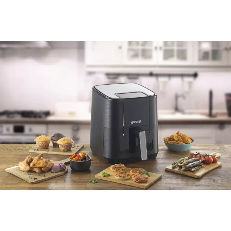 Gorenje AF1350DWB Einzel 5,4 L Standgerät 1350 W Heißluftfritteuse Schwarz