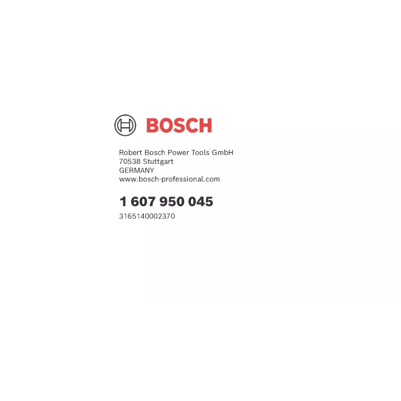 Ersatzschlüssel Bosch 1607950045 Metall Silber