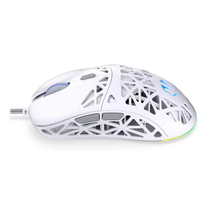 Kabelgebundene Gaming-Maus ENDORFY LIV Onyx White — beidhändig, optisch 12000 DPI, 6 Tasten, 1,8 m Kabel