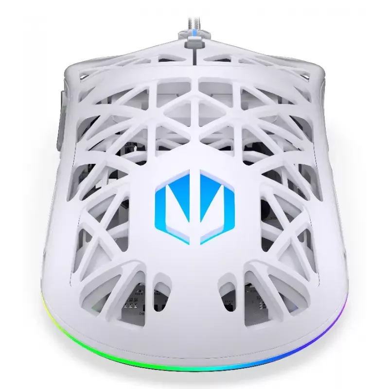 Kabelgebundene Gaming-Maus ENDORFY LIV Onyx White — beidhändig, optisch 12000 DPI, 6 Tasten, 1,8 m Kabel