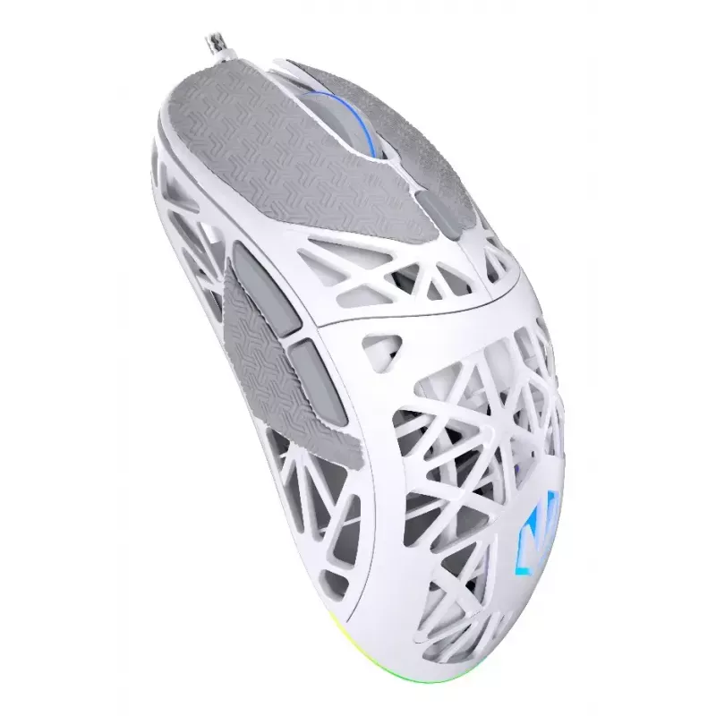 Kabelgebundene Gaming-Maus ENDORFY LIV Onyx White — beidhändig, optisch 12000 DPI, 6 Tasten, 1,8 m Kabel