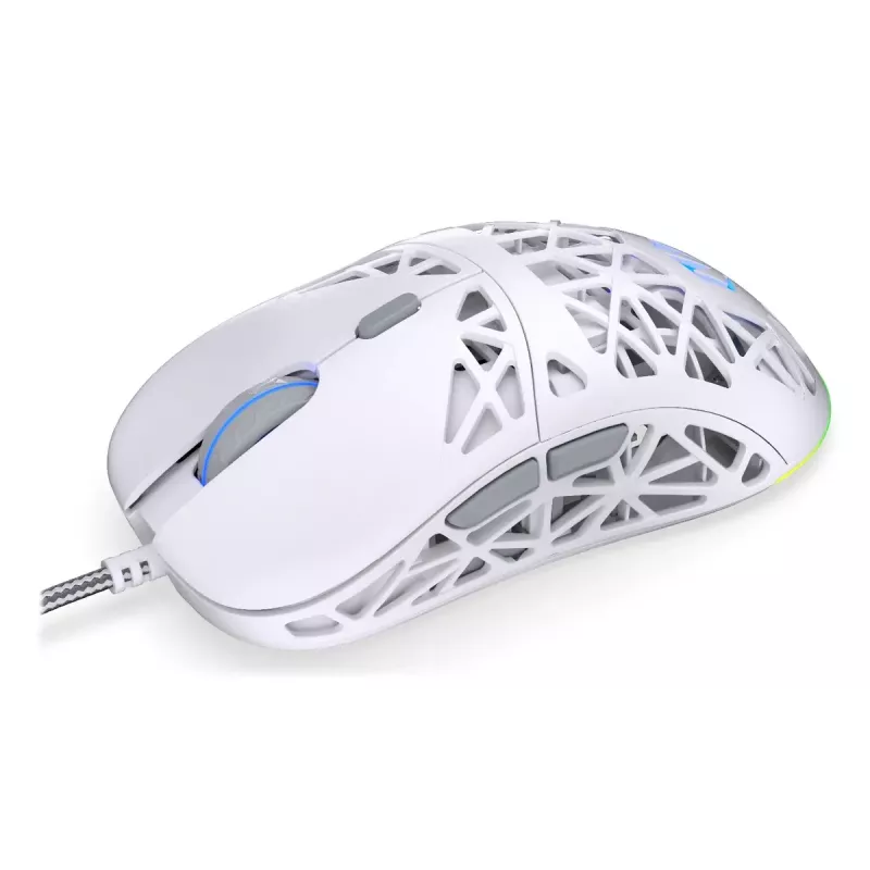 Kabelgebundene Gaming-Maus ENDORFY LIV Onyx White — beidhändig, optisch 12000 DPI, 6 Tasten, 1,8 m Kabel
