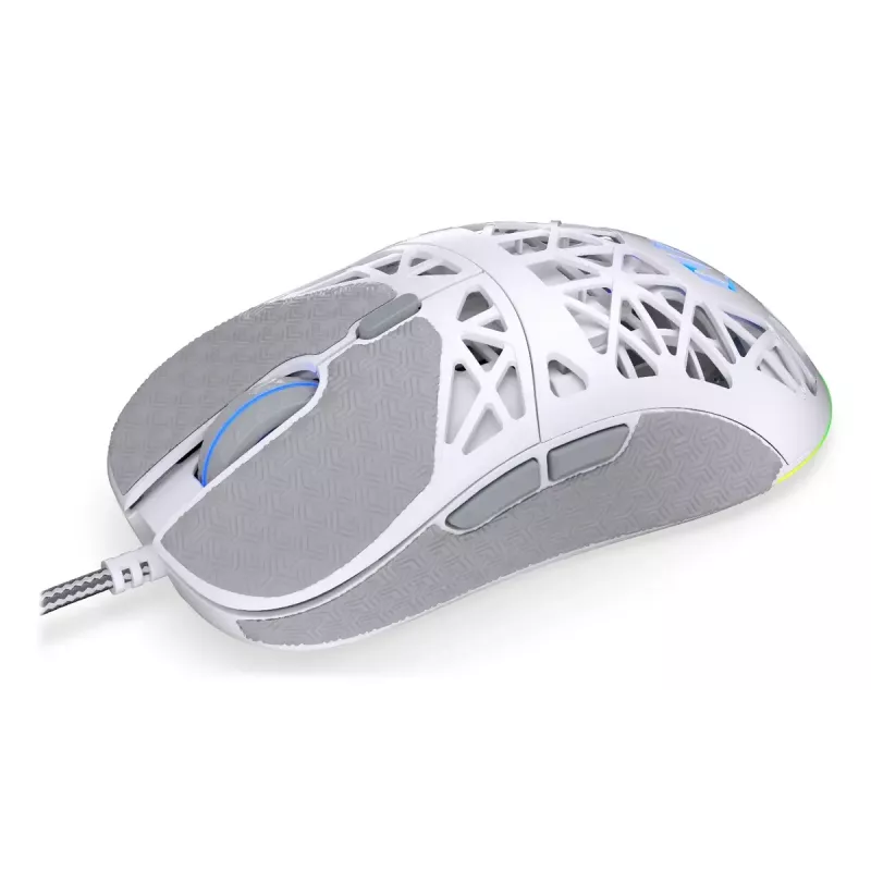 Kabelgebundene Gaming-Maus ENDORFY LIV Onyx White — beidhändig, optisch 12000 DPI, 6 Tasten, 1,8 m Kabel