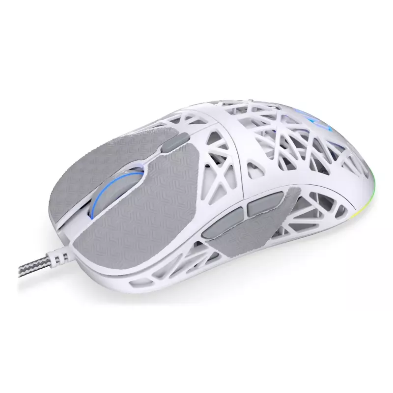 Kabelgebundene Gaming-Maus ENDORFY LIV Onyx White — beidhändig, optisch 12000 DPI, 6 Tasten, 1,8 m Kabel