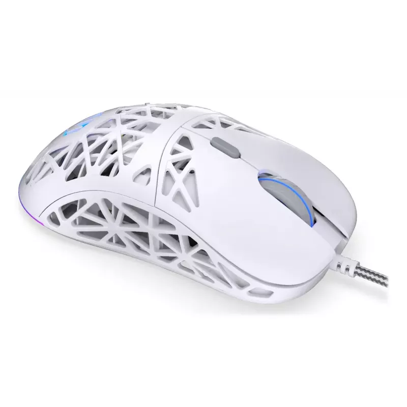 Kabelgebundene Gaming-Maus ENDORFY LIV Onyx White — beidhändig, optisch 12000 DPI, 6 Tasten, 1,8 m Kabel