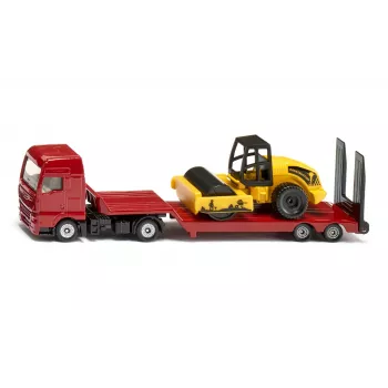 Siku MAN Lkw mit Straßenwalze, Lkw/Anhänger Modell, 1:87, MAN, Junge/Mädchen, Metall, Kunststoff, Rot, Gelb
