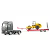 Siku MAN Lkw mit Straßenwalze, Lkw/Anhänger Modell, 1:87, MAN, Junge/Mädchen, Metall, Kunststoff, Rot, Gelb