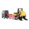 Siku MAN Lkw mit Straßenwalze, Lkw/Anhänger Modell, 1:87, MAN, Junge/Mädchen, Metall, Kunststoff, Rot, Gelb