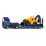 Siku MAN Lkw mit Baggerlader, Lkw-/Anhängermodell, 1:87, MAN, Junge/Mädchen, Metall, Kunststoff, Blau, Gelb