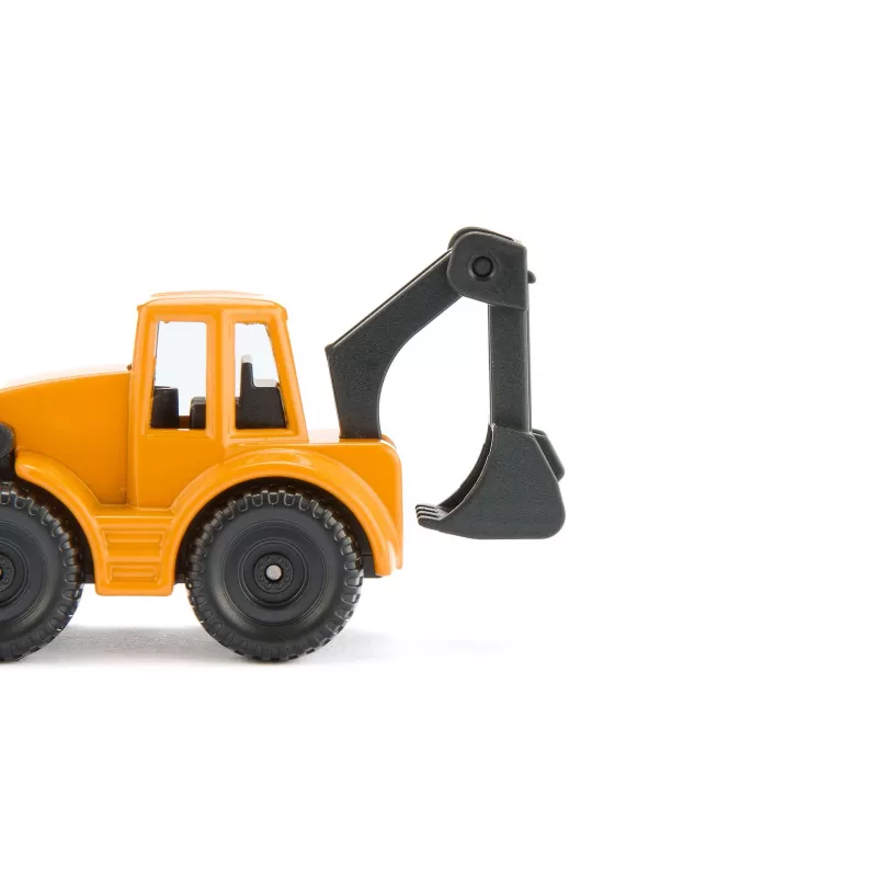 Siku MAN Lkw mit Baggerlader, Lkw-/Anhängermodell, 1:87, MAN, Junge/Mädchen, Metall, Kunststoff, Blau, Gelb