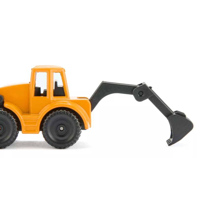 Siku MAN Lkw mit Baggerlader, Lkw-/Anhängermodell, 1:87, MAN, Junge/Mädchen, Metall, Kunststoff, Blau, Gelb