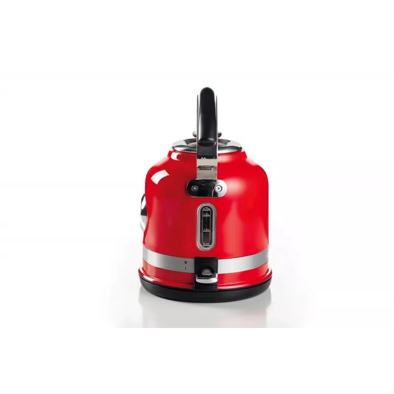 Ariete 2854 Moderna Wasserkocher, 2000 W, 1,7 l Fassungsvermögen, 360° kabellos, automatisches Abschaltsystem, herausnehmbarer Filter, sichtbarer Wasserstand, Thermometer, rot