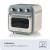 Ariete 4632 Heißluftfritteuse und Backofen Vintage, 1400W, 2in1, Fassungsvermögen 16L, Zubehör inklusive, Timer 60 Minuten, Doppelglas, blau