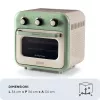 Ariete 4632 Heißluftfritteuse und Backofen Vintage, 1400W, 2in1, Fassungsvermögen 16L, Zubehör inklusive, Timer 60 Minuten, Doppelglas, Grün