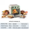 Ariete 4632 Heißluftfritteuse und Backofen Vintage, 1400W, 2in1, Fassungsvermögen 16L, Zubehör inklusive, Timer 60 Minuten, Doppelglas, Grün