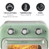 Ariete 4632 Heißluftfritteuse und Backofen Vintage, 1400W, 2in1, Fassungsvermögen 16L, Zubehör inklusive, Timer 60 Minuten, Doppelglas, Grün