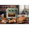 Ariete 4632 Heißluftfritteuse und Backofen Vintage, 1400W, 2in1, Fassungsvermögen 16L, Zubehör inklusive, Timer 60 Minuten, Doppelglas, Grün