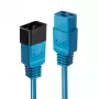 Lindy 2m IEC C19 auf C20 Verlängerungskabel, Blau, 2 m, C19-Kupplung, C20-Stecker, 250 V, 16 A